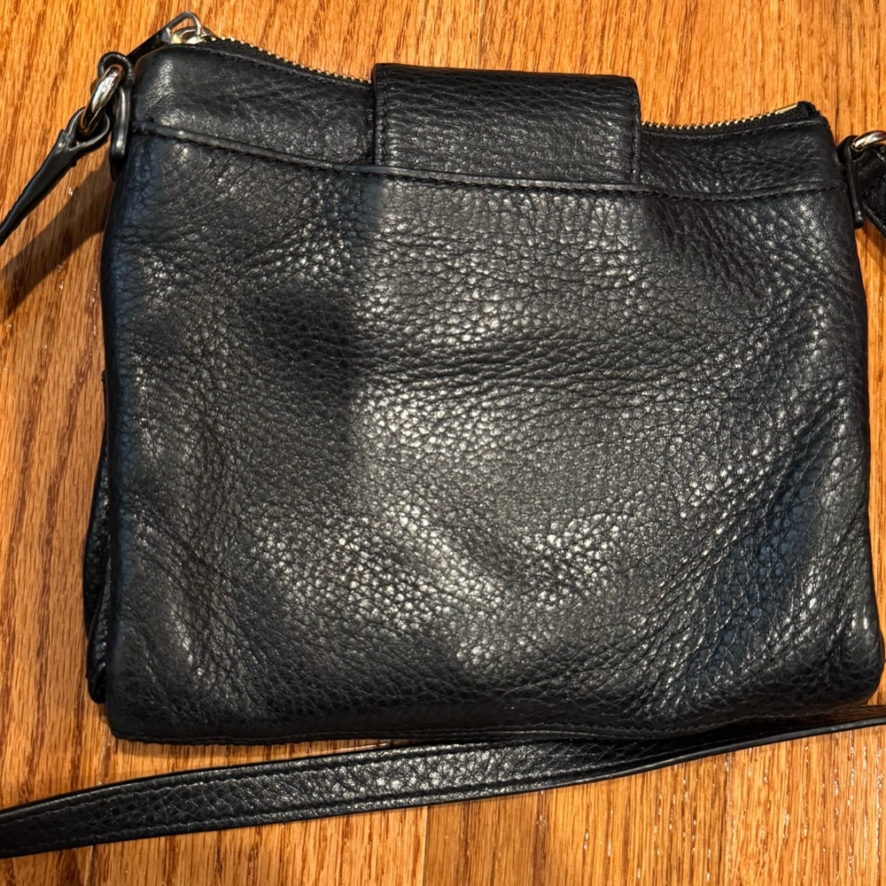 Michael Kors Y2K Black Fulton Double Zip Organizer Leather Crossbody Bag - Picture 2 of 4